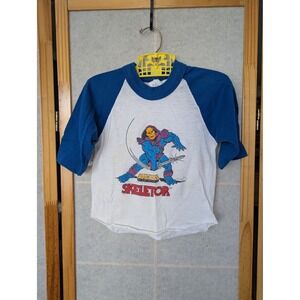 Vintage Masters of the Universe Skeletor Raglan T Shirt Kids 3T Blue White